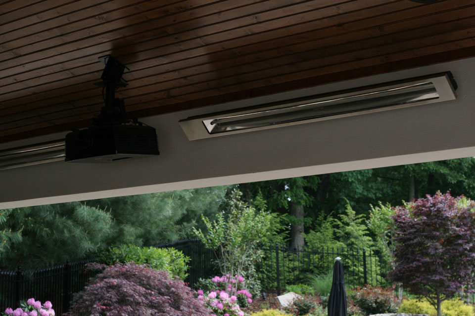 heating and air wiring for outdoor entertainment center in a homes backyard