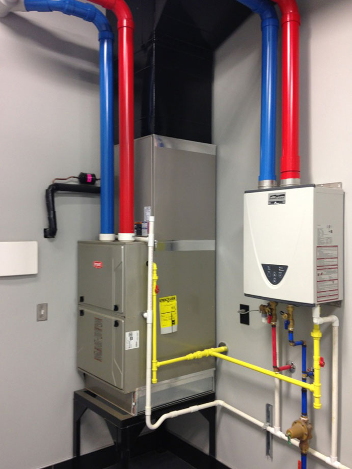 HVAC system installation showing the impressive product once completed